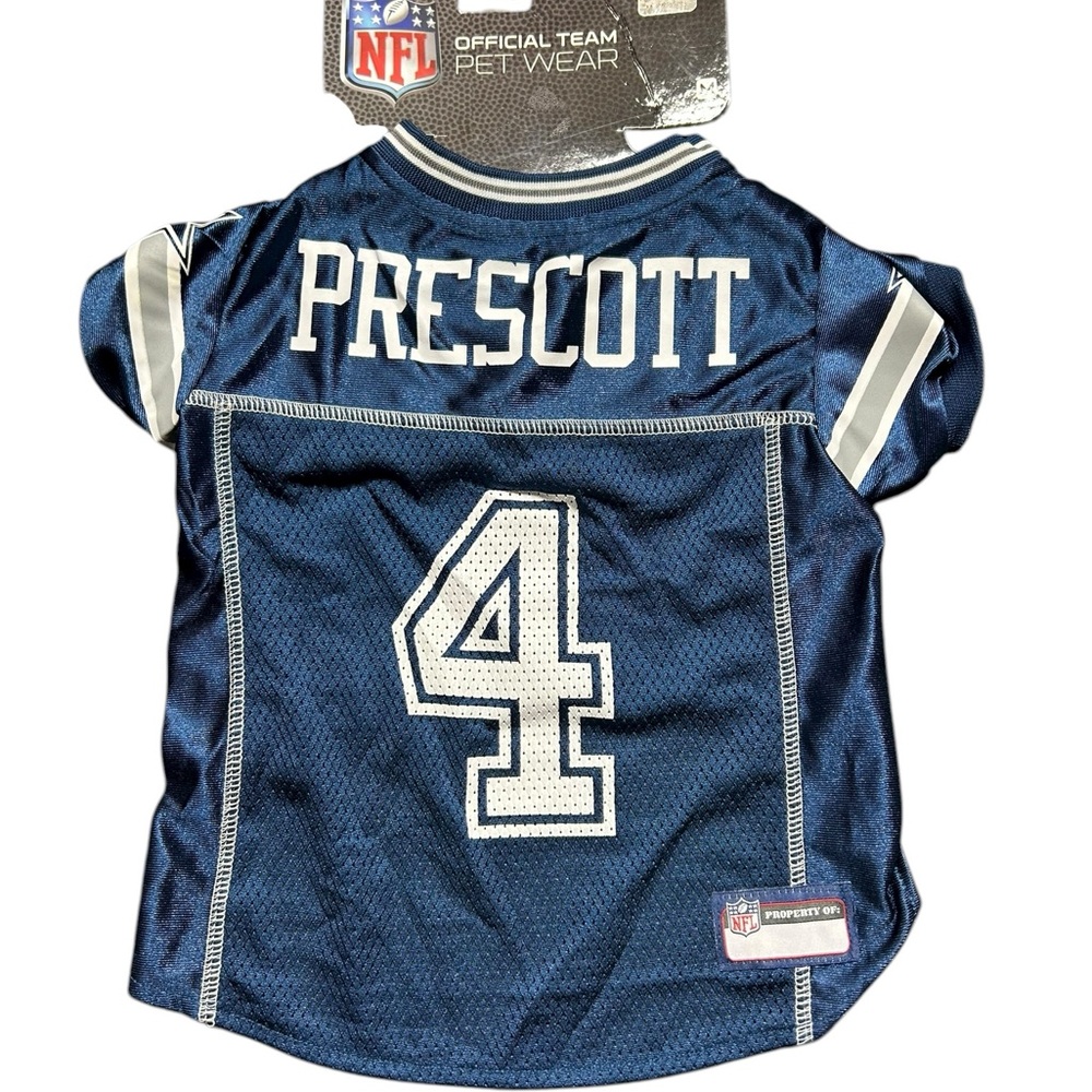 NFL DALLAS COWBOYS PRESCOTT pet apparel dog shirt team jersey size medium NWT